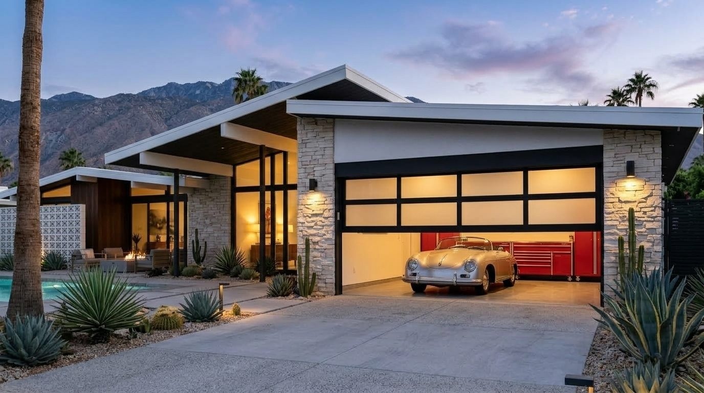 Daniel Garage Door Service Garage Door Gliding Open Revealing Warm Illuminated Interior